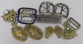 A collection of mixed buckles