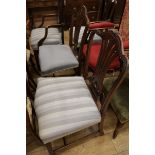 Four Hepplewhite style mahogany dining chairs (two arm, two single)