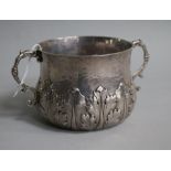 A late Victorian Britannia standard silver porringer, Charles Stuart Harris, London, 1898, height