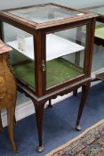 A 1920's mahogany vitrine W.43cm