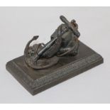 A Victorian cast iron anchor paperweight.