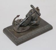 A Victorian cast iron anchor paperweight.