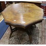 A rosewood inlaid table W.86cm