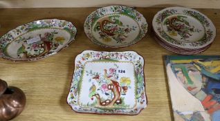 A 9-piece Copeland Spode part dessert service