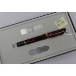 A Parker Duofold Centennial fountain pen, maroon finish, mint in original box (1)