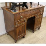 A rosewood desk W.108cm