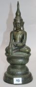 A Burmese bronze figure of Buddha 32.5cm