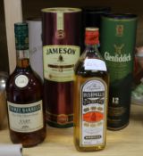 6 bottles of mixed whiskies