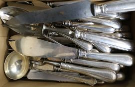 A quantity of Austro-Hungarian 800 standard silver cutlery, including fish knives and forks,