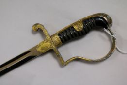 A German WWII Officer's sword, no scabbard