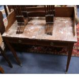 An Edwardian marble top washstand W.92cm