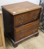 A George III mahogany commode W.68cm