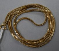 An Italian Uno-A-Erre 18ct gold chain, 58cm.