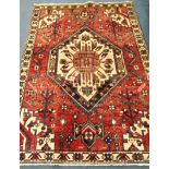 A Hamadan rug 195cm x 143cm