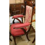 A Victorian mahogany armchair