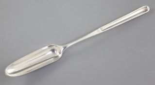 A George III silver marrow scoop, hallmarked London 1791 maker “?N”, Length: 230mm Weight: 1.6oz/
