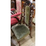 A barley twist frame nursing chair