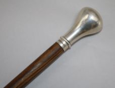 A silver topped cane L 92cms