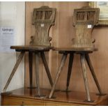 A pair of early 19th century Tyrolean hall chairs