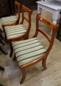Six inlaid dining chairs (four and two carvers)