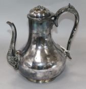 A Victorian EPNS coffee pot H.22cm