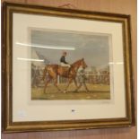 After Alfred.J. Munnings, colour print, racing scene, signed in pencil, 44 x 55cm.