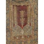 A late 18th/early 19th Century Kula prayer rug with Havounoff & Co label