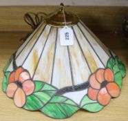 A Tiffany style leaded glass ceiling light