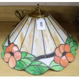 A Tiffany style leaded glass ceiling light