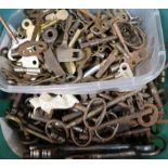 A large quantity of assorted keys, antique and later