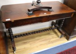 A Victorian rosewood library table W.116cm