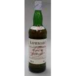 One bottle of Laphroaig unblended 15 year old Islay malt whisky