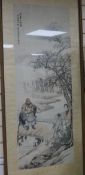 A Chinese watercolour on paper scroll painting106 x 40cm