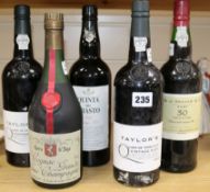 Three bottles of Taylors Vintage Port, etc., including Quinta De Terra Feita, 1982, Quinta Da