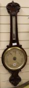 A Victorian mahogany wheel barometer W.31cm