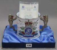 A Paragon limited edition Royal 1947-1972 commemorative loving cup, 176/750, in original box