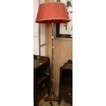 A stylish 1950's brass standard lamp W.36cm