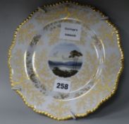 A Flight Barr & Barr plate decorated with a view of 'Lake Windermere' W.22cm