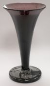 A Victorian amethyst glass trumpet vase 30cm.