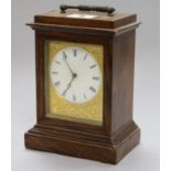 A 19th century French rosewood cased timepiece 17cm