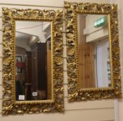 A pair of Florentine gilt wall mirrors W.46cm