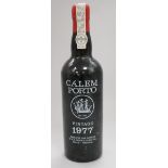 Ten bottles of Calem Porto 1977, in wooden case