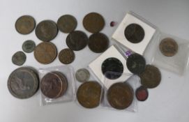 A small group of British copper and bronze coins, 18th/19th century many VF or better