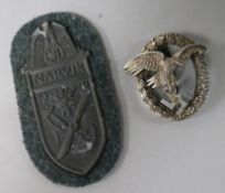 A Navik shield and a Luftwaffe observer's badge