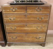 A George III oak chest, W.83cm