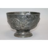 A Japanese antimony dragon bowl, diameter 18.5cm