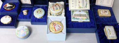 Ten Halcyon Days enamel Royal Commemorative bonbonierres Windsor Castle 78/500, Golden Wedding