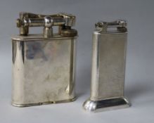 Two Dunhill table lighters, largest 10.5cm