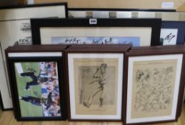 A Sussex Double Winners 2006 signed photo, Hampshire CC signed photo, Country Captains 2009 signed