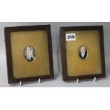 Victorian School, a pair of miniatures on ivory of a lady and gentleman, 4 x 3cm